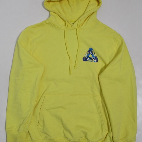 Palace Men's Tri-Camo Hood Pullover Yellow Skateboards 150137 Size M